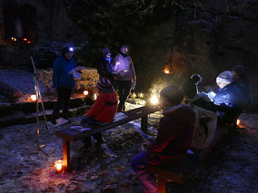 Waldadvent in der Fatima-Grotte (Foto: Karl-Franz Thiede)